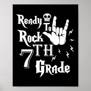 Seventh Grade Ready To Rock 2nd Grade Back To Scho Poster