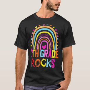 Seventh Grade Rocks First Day Team 7th Grade Rainb T-Shirt