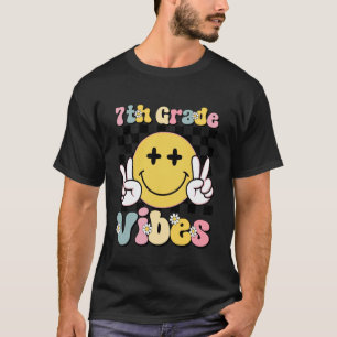 Seventh Grade Vibes Back to School Groovy 7th Grad T-Shirt