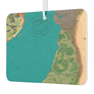 Seventh Night World Map Car Air Freshener