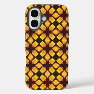 Seventies 1970s Brown Orange Warm Retro iPhone 16 Case