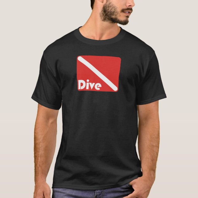 Seventies Dive Flag Dark T-shirt (Front)