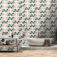 Seventies Mod flower pattern Wallpaper
