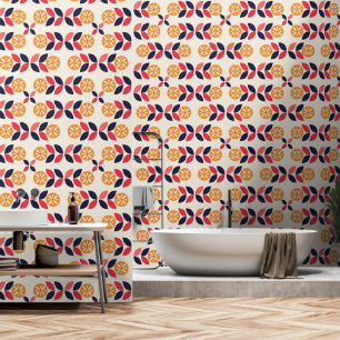 Seventies Mod flower pattern Wallpaper