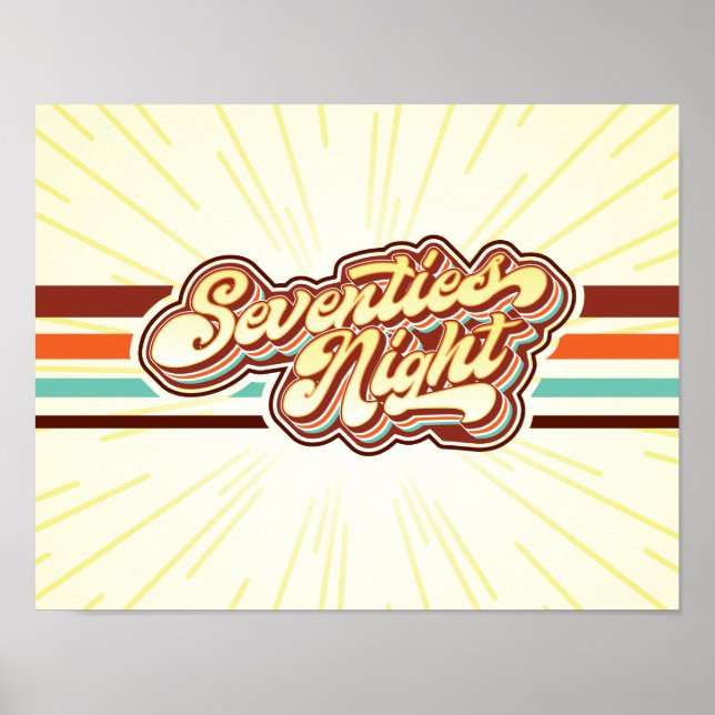 Seventies Night Party Poster (Front)