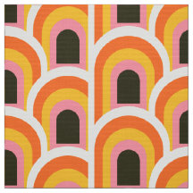 Seventies retro fabric pattern