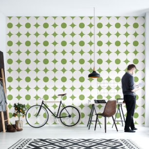Seventies retro flower pattern wallpaper