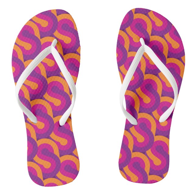 SEVENTIES RETRO PATTERN THONGS (Footbed)