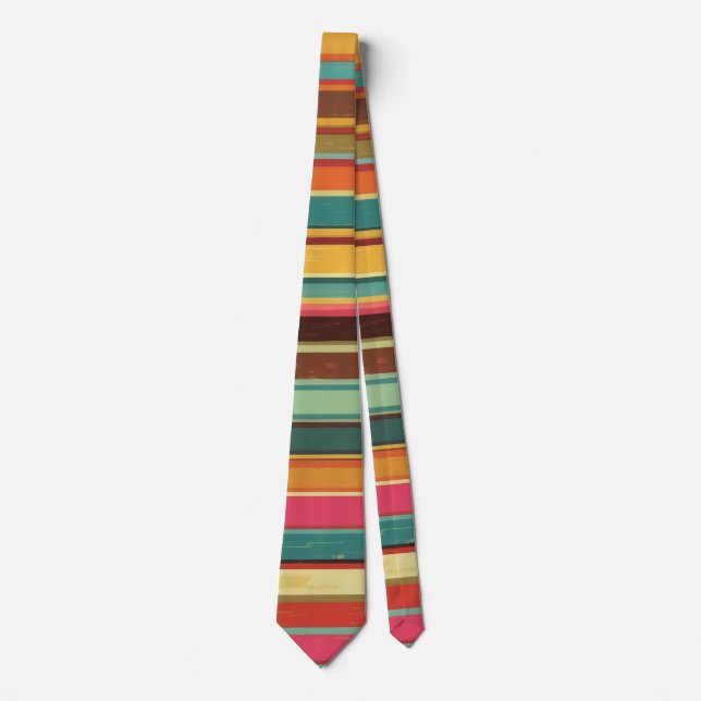 Seventies Stripes Retro pattern Tie (Front)