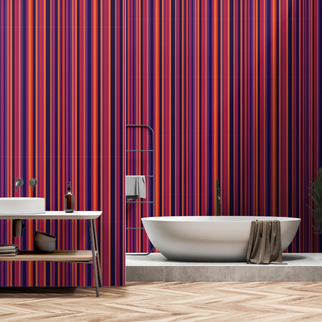 Seventies stripes wallpaper (Bathroom)