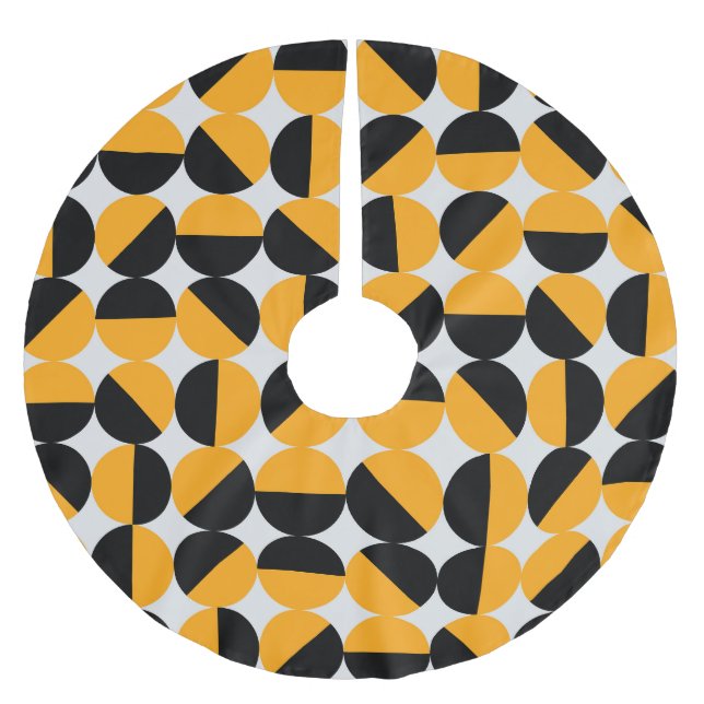 Seventies style, geometric half circles. brushed polyester tree skirt (Front)