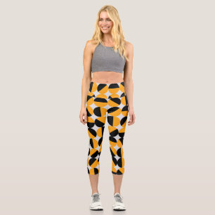 Seventies style, geometric half circles. capri leggings