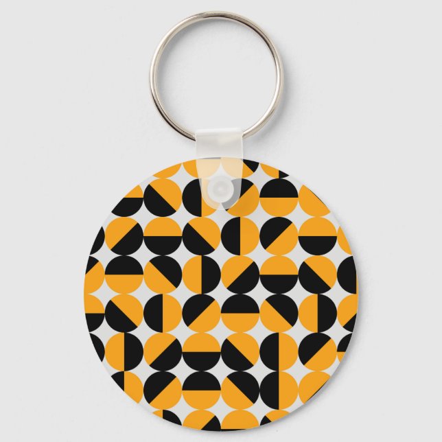 Seventies style, geometric half circles. key ring (Front)