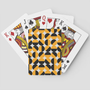 Seventies style, geometric half circles. playing cards