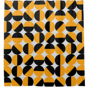 Seventies style, geometric half circles. shower curtain