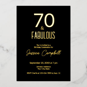 Seventy and Fabulous Minimal 70th Birthday