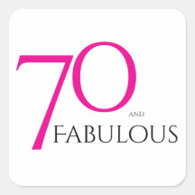 Seventy and Fabulous Minimal Pink 70th Birthday