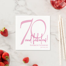 Seventy and Fabulous Name Date 70th Birthday Party