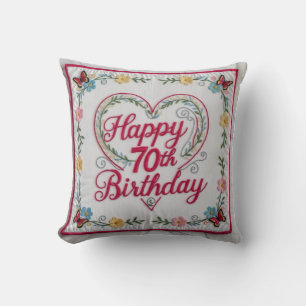 Seventy and Spectacular" Throw Pillow: Celebrate a Cushion