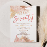 Seventy Boho Pink Floral 70th Birthday Party Invitation<br><div class="desc">This is a Seventy Boho Pink Floral Flower 70th Birthday Party Invitation!</div>