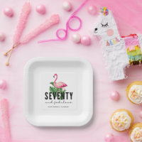 Seventy & Fabulous Pink Flamingo 70th Birthday