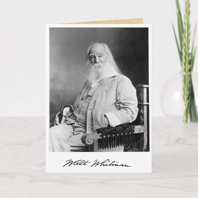 "Seventy Years" Walt Whitman 70th Birthday Quote Card (Front)