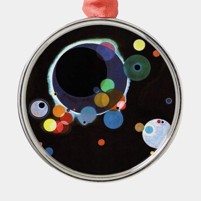 Several Circles, abstract artwork by Kandinsky Metal Ornament (Front)