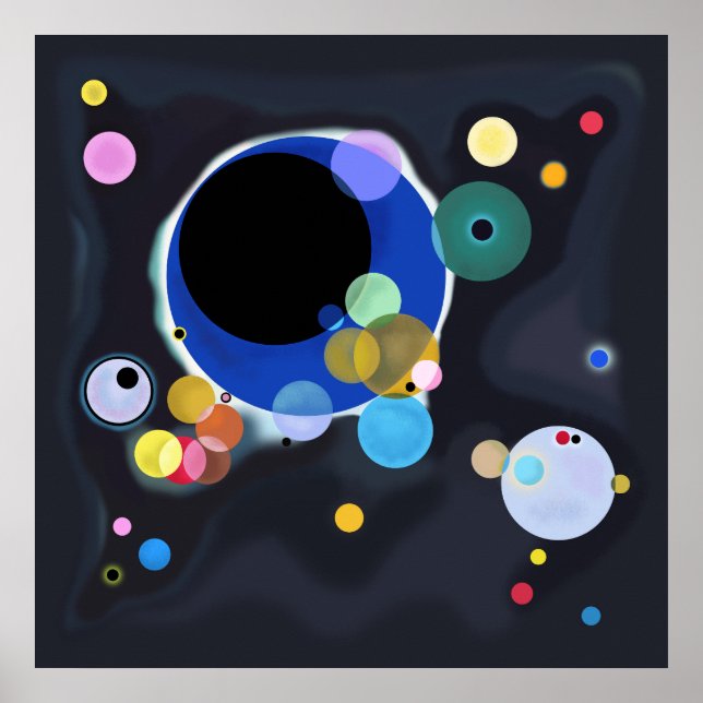Several Circles, Vassily Kandinsky in digital Poster (Front)