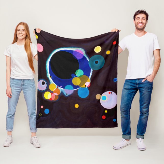 Several Circles, Wassily Kandinsky Fleece Blanket (In Situ)
