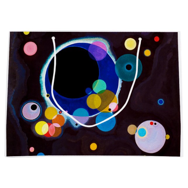 Several Circles, Wassily Kandinsky Large Gift Bag (Front)