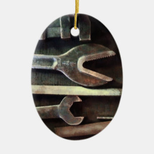 Several Wrenches Ceramic Ornament
