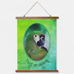Severe Macaw Parrot Close Up Personalised  Hanging Tapestry