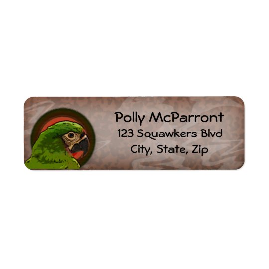 Severe Macaw Return Address Label