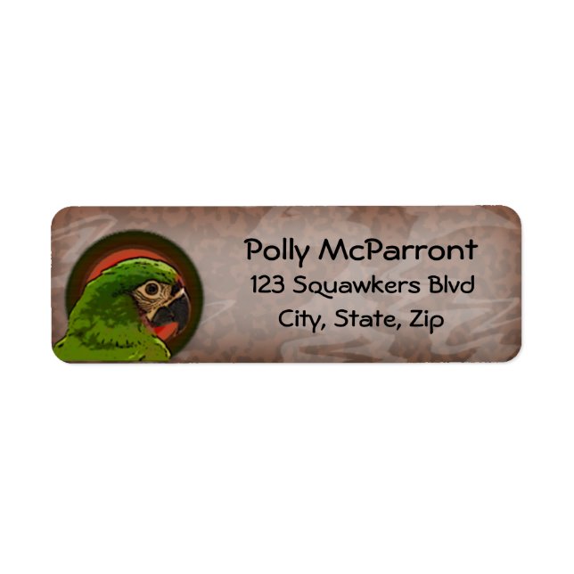 Severe Macaw Return Address Label (Front)