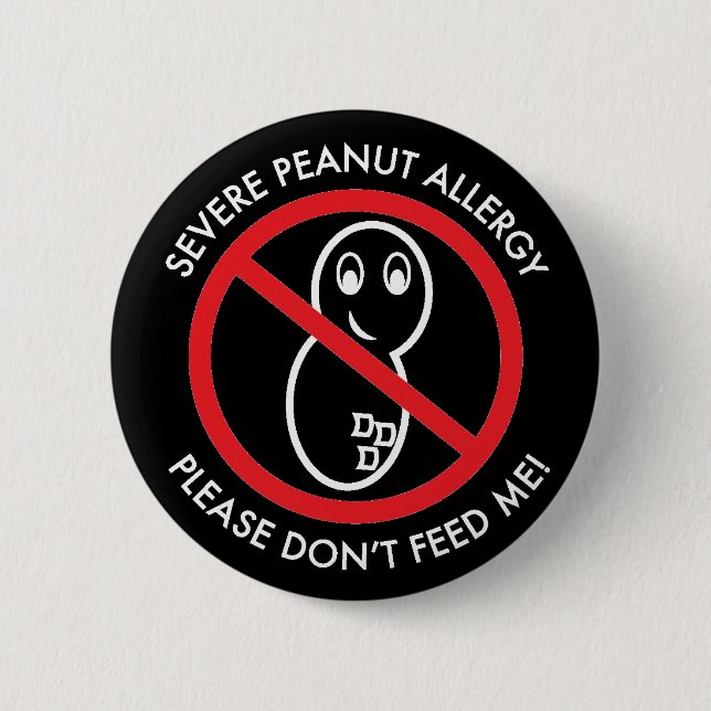 Severe Peanut Allergy Button (Front)