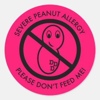 Severe Peanut Allergy Sticker (set of 6)