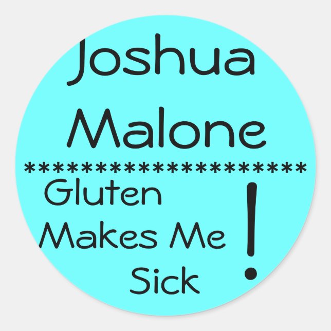 Severe Pollen Allergy Label** Classic Round Sticker (Front)