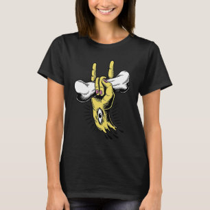 Severed Devil Horns Hand With Eye Holding a Bone T-Shirt