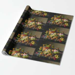 Severin Roesen Abundant Fruit Still Life Art Wrapping Paper