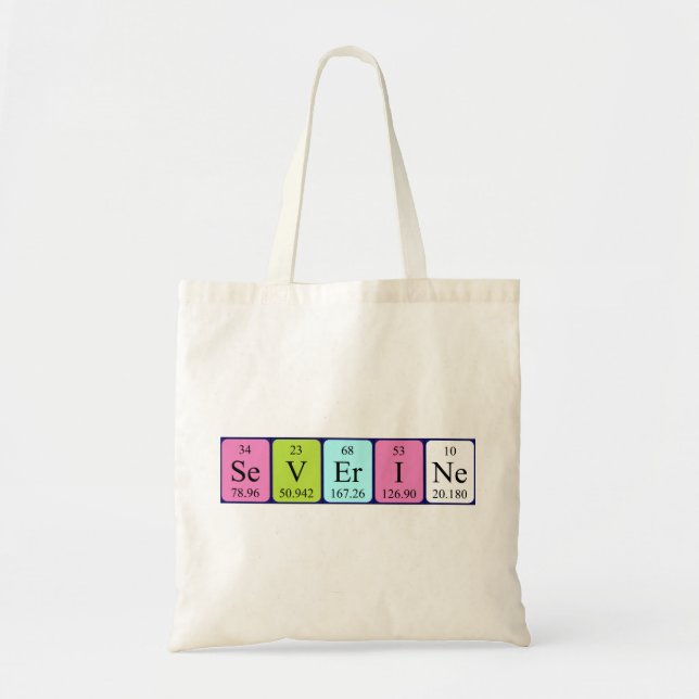 Severine periodic table name tote bag (Front)