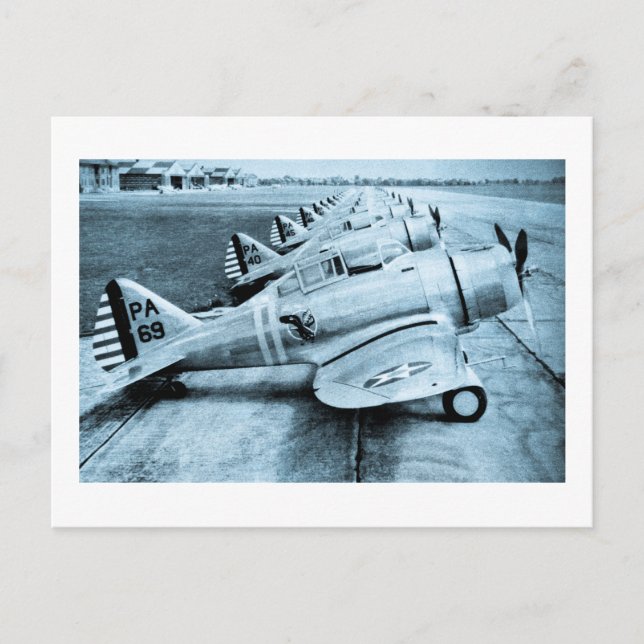 Seversky P-35 Vintage WWII Fighter Planes Postcard (Front)