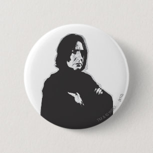 Severus Snape Arms Crossed B-W 6 Cm Round Badge