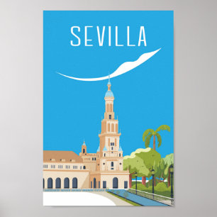 Sevilla Spain travel poster