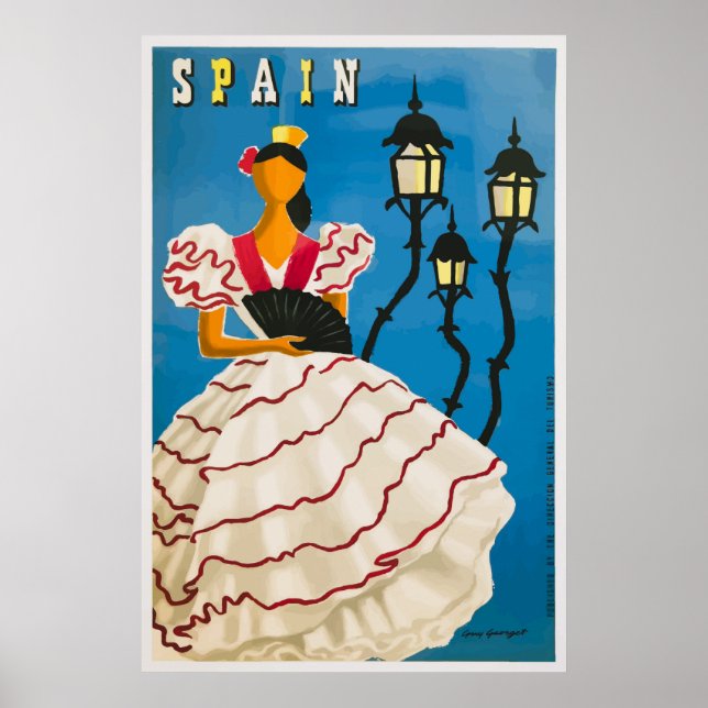 Sevilla Spain Vintage Travel Poster (Front)