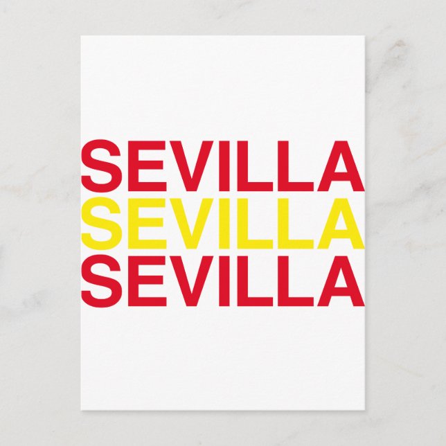 SEVILLA Spanish Flag Postcard (Front)