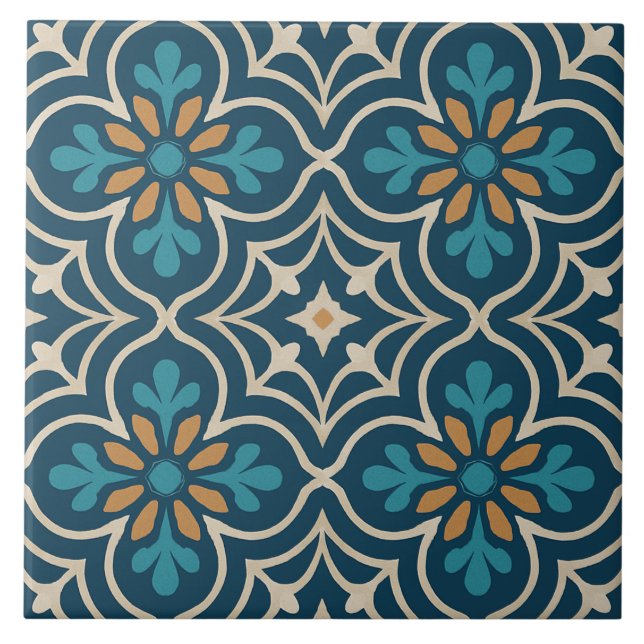 Seville Bloom – Moorish Floral Tile Pattern (Front)