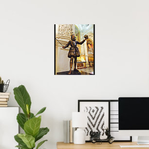 Seville Conquistador Statue Poster
