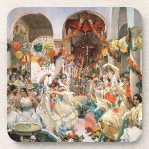 Seville (oil on canvas) coaster