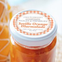 Seville orange marmalade round jam jar food