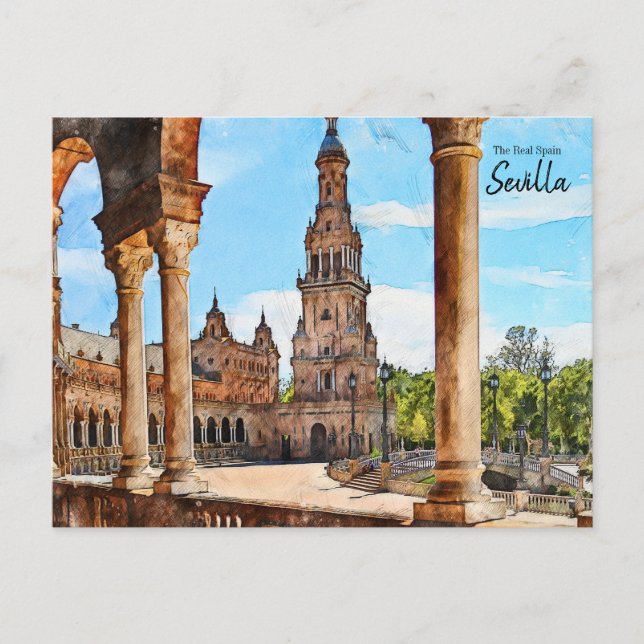 Seville  Plaza de Espana Postcard (Front)